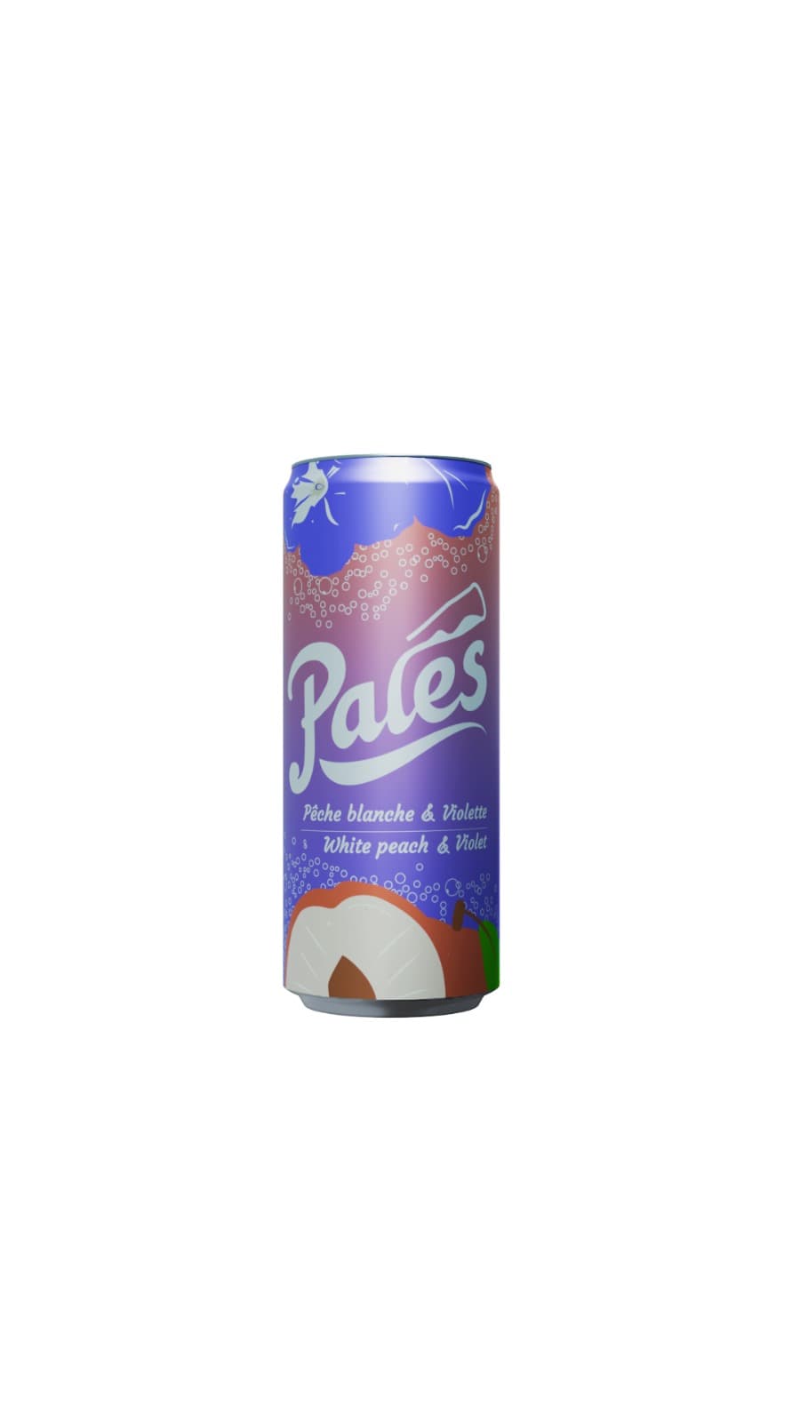 Pales pêche violette 